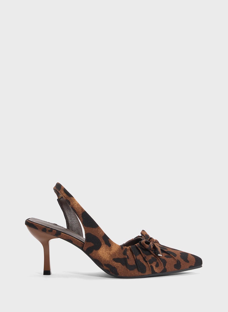 Ginger Slingback Pump With Bow  - Image 1