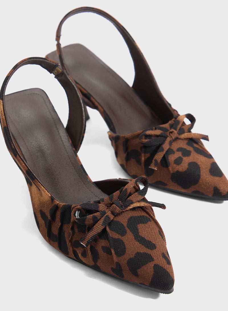 Ginger Slingback Pump With Bow  - Image 4
