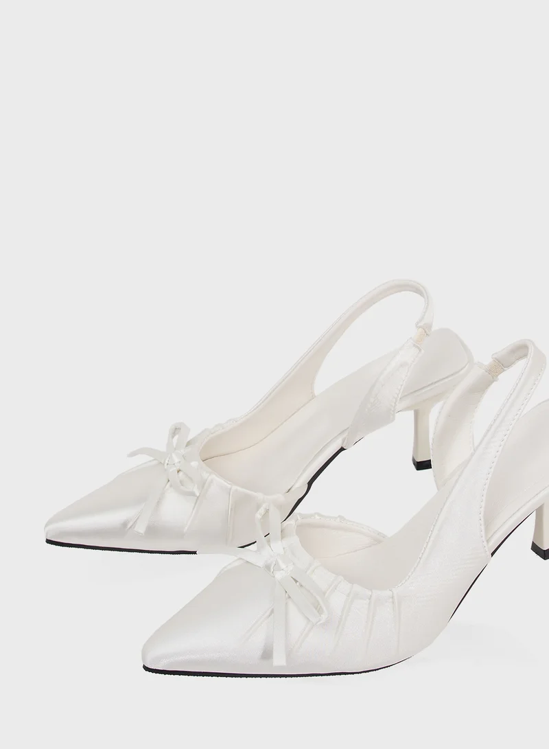 Ginger Slingback Pump With Bow