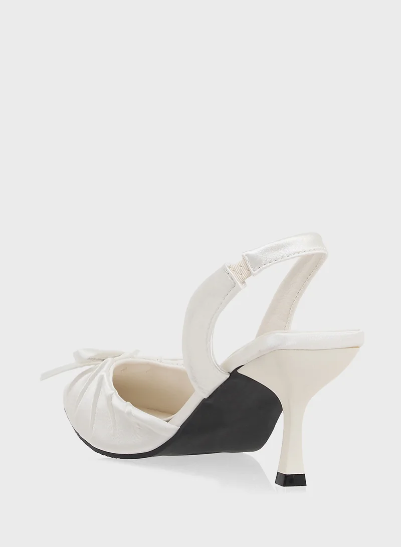 Ginger Slingback Pump With Bow