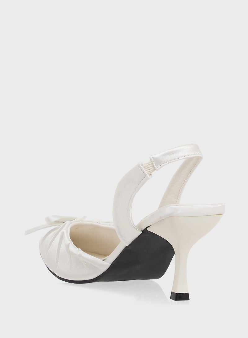 جينجر حذاء slingback بكعب مع فيونكة - Image 3