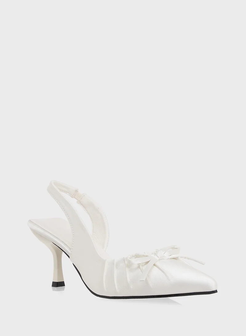 Ginger Slingback Pump With Bow