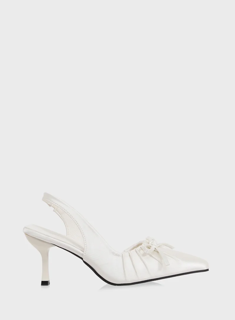 Ginger Slingback Pump With Bow