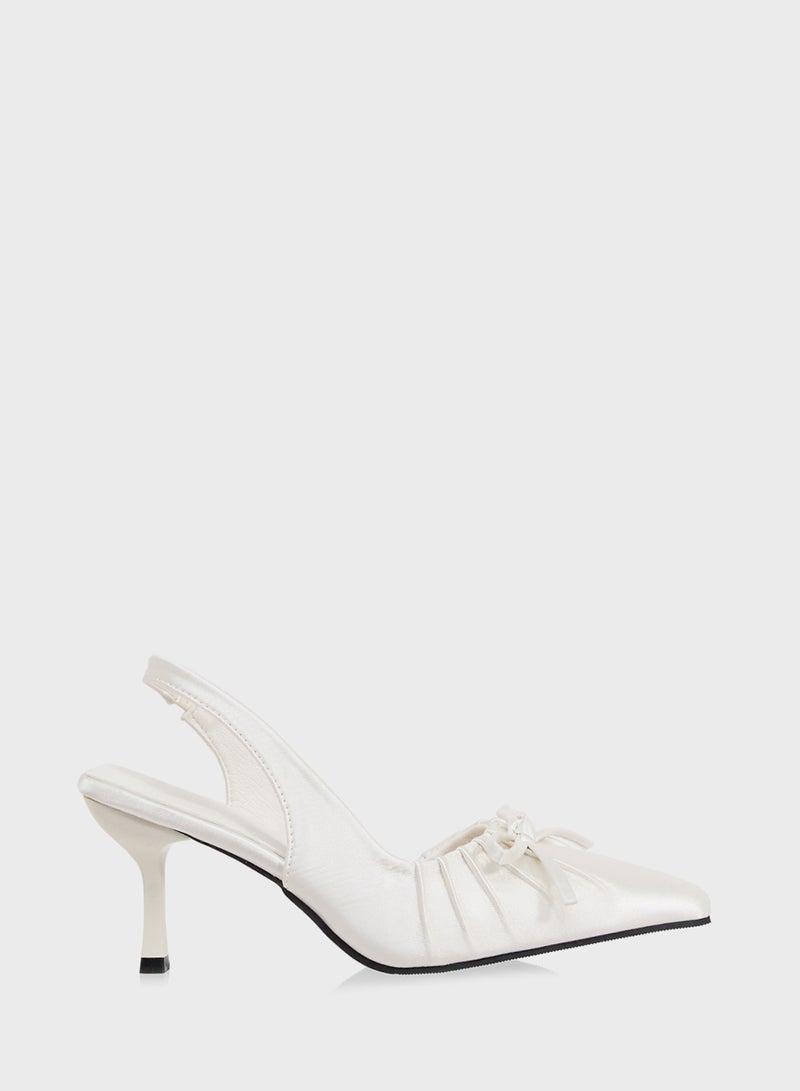جينجر حذاء slingback بكعب مع فيونكة - Image 1