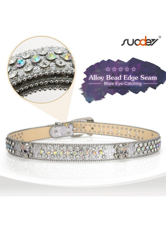 Skull Rhinestone Belt For Men Women Sparkly Bling Diamond Sequin Studded Belt Western Cowgirl Cowboy Belt, Silver - pzsku/Z93EBAE2FF227B0AEE321Z/45/_/1735567132/2fa2ef53-9aa9-4e59-9020-7daa787df992