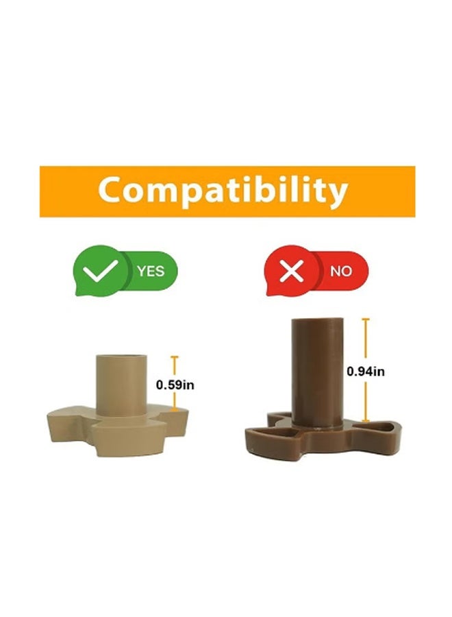 2PCS Microwave Turntable Motor Coupler Microwave Oven Turntable Roller Guide Support Glass Tray Drive Coupling Replacement, Shaft Length - 0.59inch - Image 5