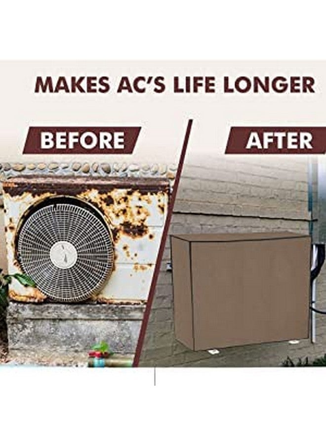 Anpro AC Cover Waterproof Set for 1.5 ton Capacity Indoor and Outdoor Unit, Black. - Image 4