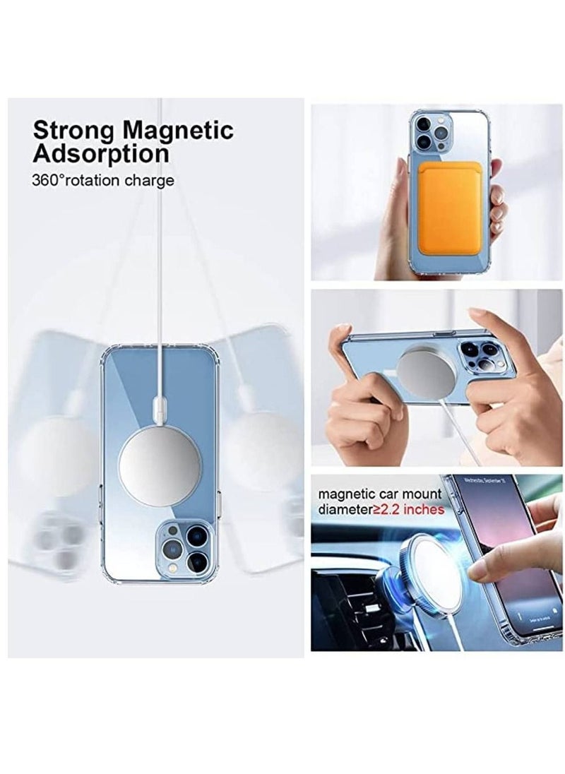 ZOOMEE - Protective Soft Slim Designed Magnetic Shockproof MagSafe Case Cover For Apple iPhone 14 Pro Clear - Image 1