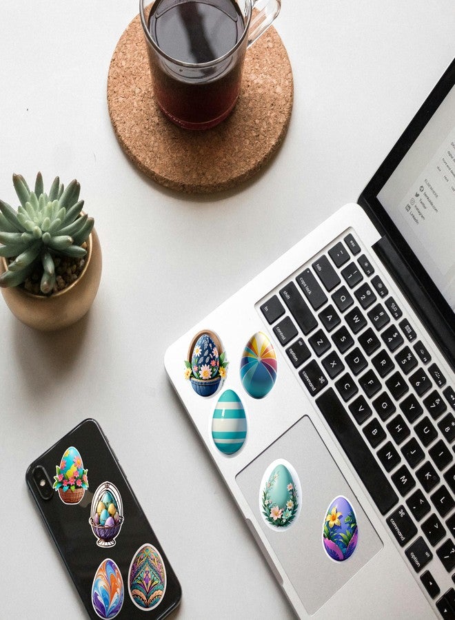 EXO DECOR ملصقات بيض عيد الفصح اللطيفة - 60 قطعة من الملصقات الجمالية لأجهزة الكمبيوتر المحمولة، والقيثارات، والهواتف، والأجهزة اللوحية، وألواح التزلج، والدراجات الهوائية، والدراجات النارية، والخوذات - مقاومة للماء_1183 A - Image 2