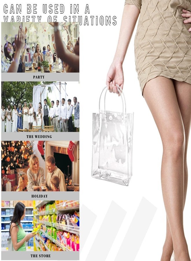 BadenBach 24 PCS Clear Gift Bags with Handles, 9.1 x 6.7 x 2.8 Inch Small Clear Plastic Party Favor Bag Transparent Goodie Tote Bag Gift Wrap Bags Bulk for Wedding Baby Shower Birthday Mother's Day - Image 5