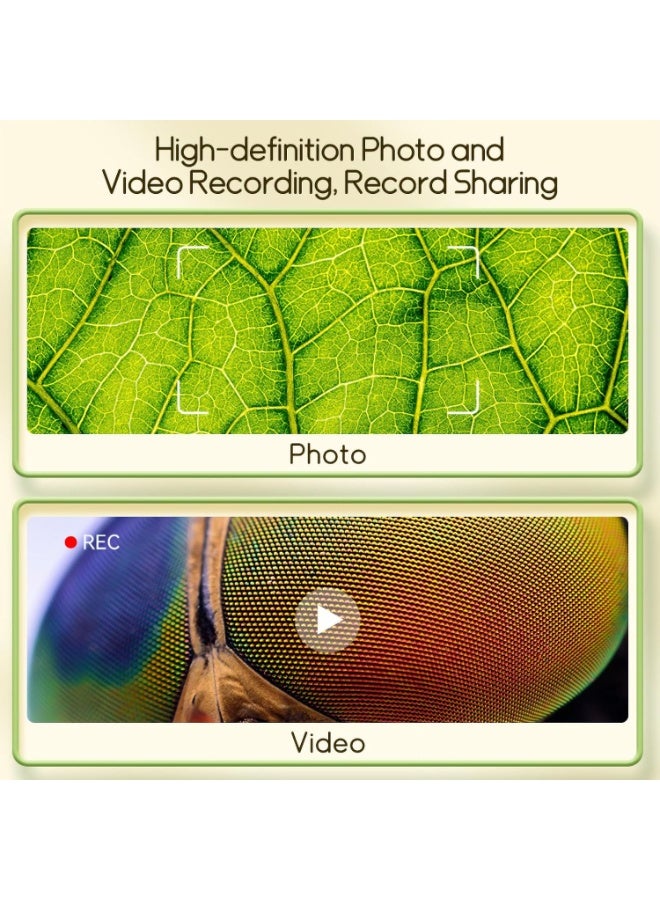 مجهر للأطفال - 1000X مجهر رقمي محمول | تصوير وفيديو | ضوء LED | مادة بلاستيكية - Image 5