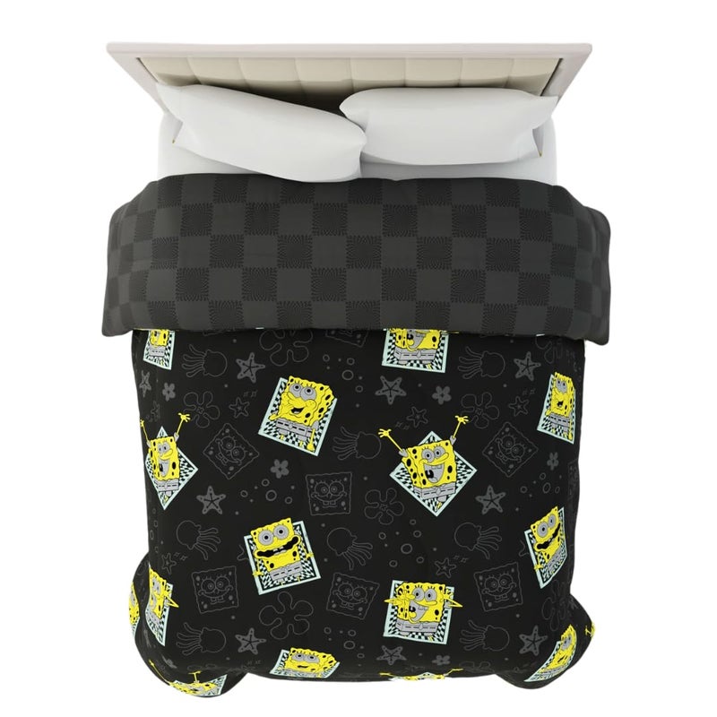 Franco Franco Collectibles Spongebob Squarepants Bedding Super Soft Cozy Microfiber Reversible Comforter Queen Officially Licensed Product 