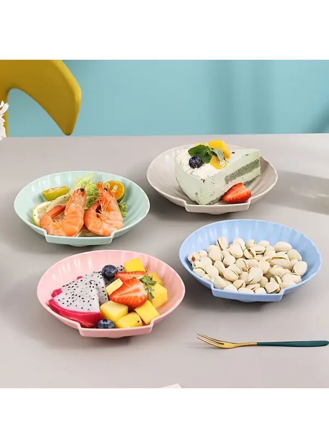 5pcs Unstoppable Shell Plate Set Small Lightweight Non Toxic Dishwasher And Microwave Safe Bisphenol A Free For Home Kitchens Restaurants Kitchen Supplies Tableware 5 Colors - Image 5