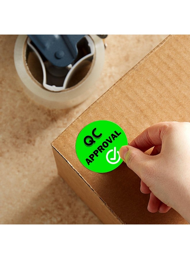 سمارستيكرس 1 بوصة ملصقات موافقة QC ملصقات مراقبة جودة المخزون الأخضر لفحص مراقبة جودة المستودعات تم اختبارها 1000 قطعة - Image 4