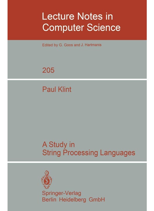 A Study in String Processing Languages