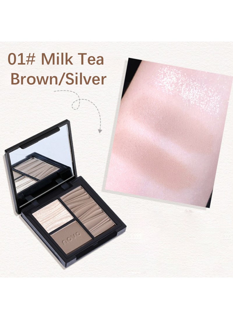 Novo Multi Effect Three Color Contouring Disk, Makeup Palette Contain Contour and Highlighter, Eye Makeup Palette, Contouring Palette, Matte Radiance Luminizer  - Image 2