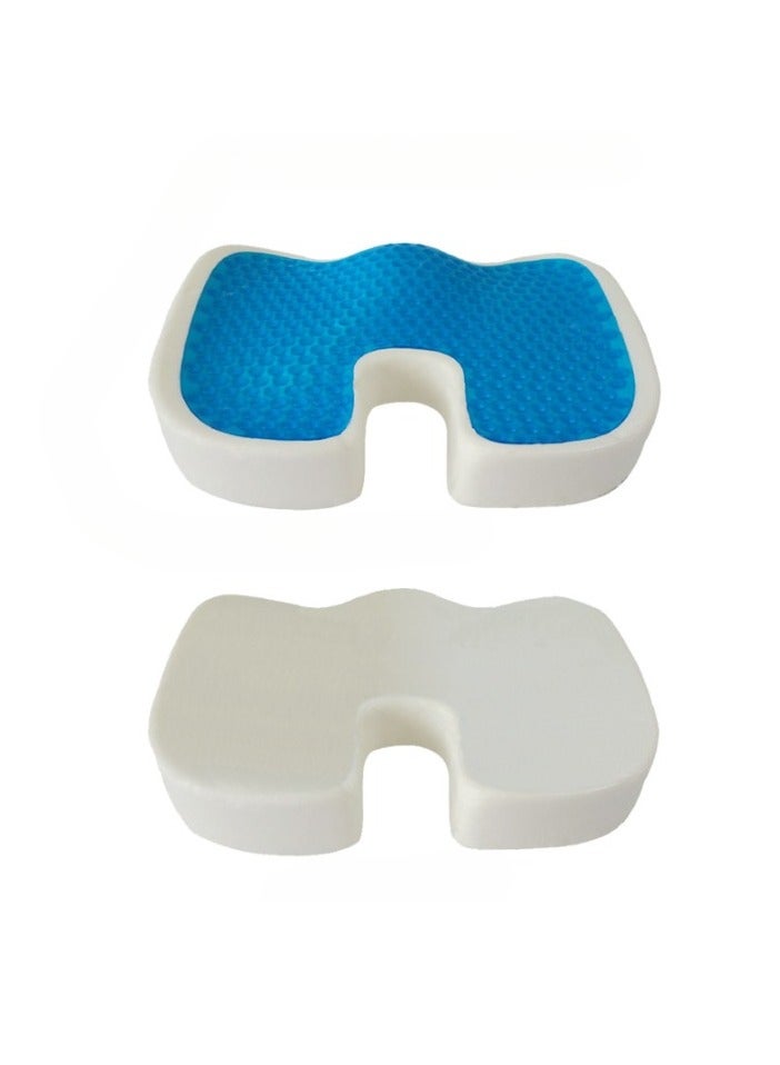 AROAQ Seat Cushion, Orthopedic Chair Pad Pain Relief Memory Foam Cushion,  Ergonomic U Shape Design Non-slip Cooling Gel Pad Seat Cushion, For Back Pain Relief, (Naked Core [excluding Jacket])  - Image 1