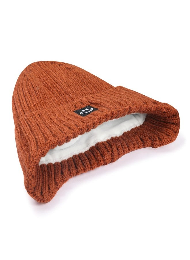 MaxNova Baby Boy Winter hat 3-8 Years Dark Orange - Image 4