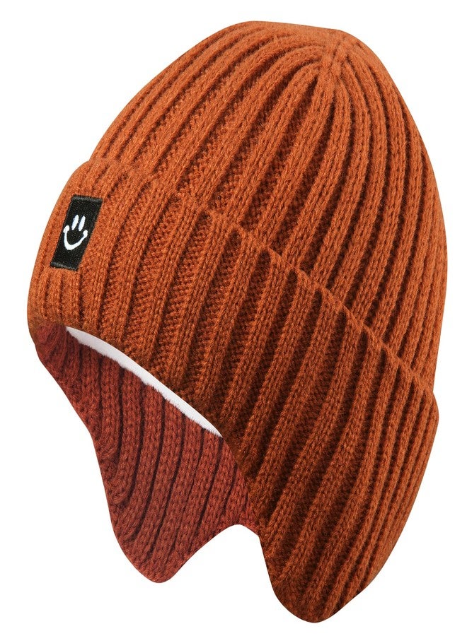 MaxNova Baby Boy Winter hat 3-8 Years Dark Orange - Image 1