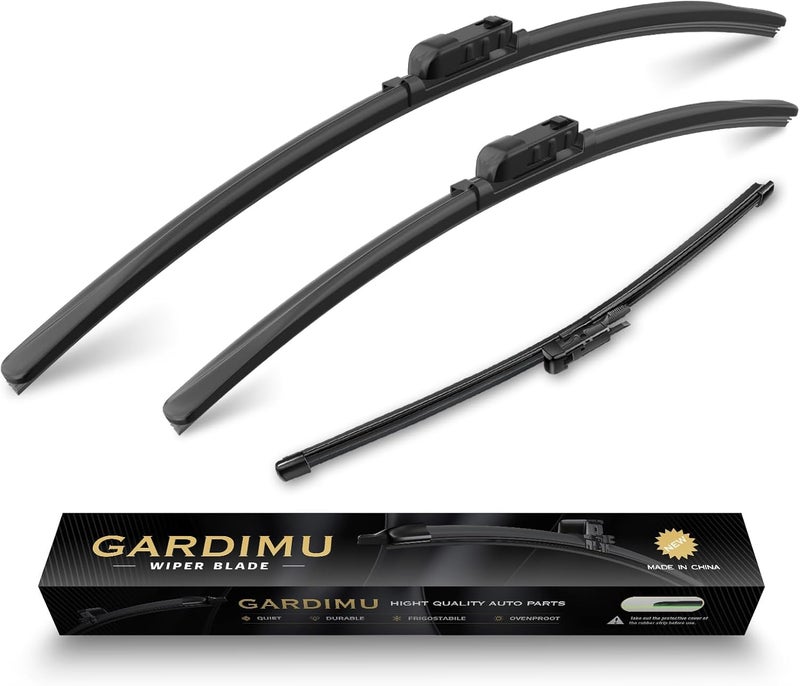 GARDIMU Replacement Windshield Wiper Blades for Porsche Macan - Front and Rear All-Season - Image 1