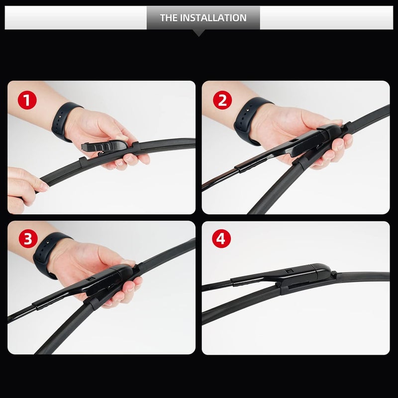 GARDIMU Replacement Windshield Wiper Blades for Porsche Macan - Front and Rear All-Season - Image 5