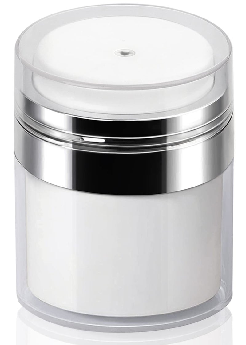 Mluchee Airless Pump Jar - 0.5 Oz Lotion Dispenser with Pump Travel Container for Skincare, Refillable Empty Jars Vacuum Bottle for Moisturizer, Skincare, Makeup - Image 1