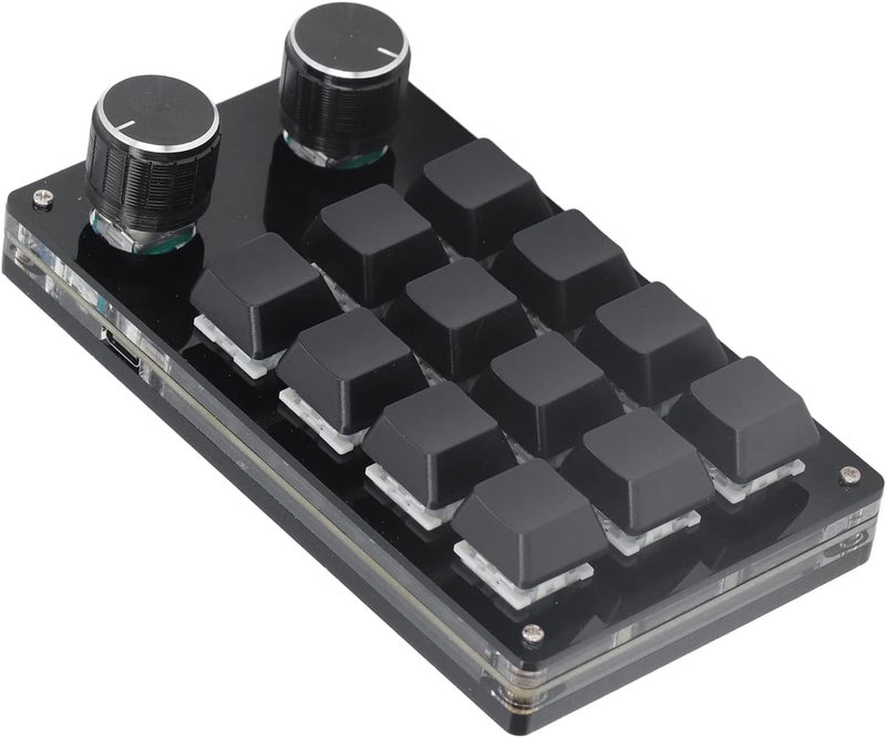 HEEPDD Mechanical Gaming Keypad, 12 Programmable Keys and 2 Knobs for OSU Game Enthusiasts Mechanical Gaming Keypad, Acrylic Construction, Nan Computer Supplies - Image 1