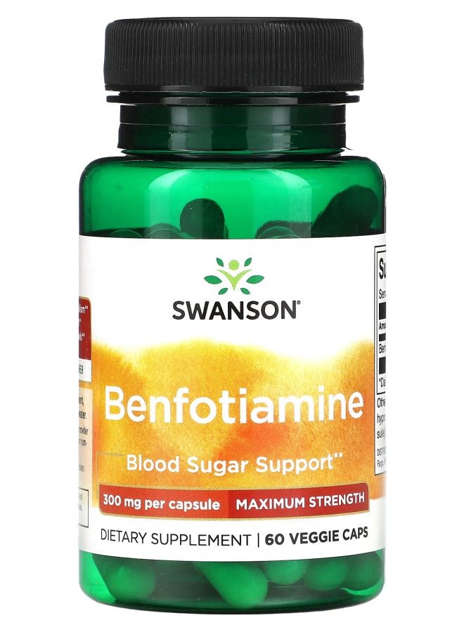Benfotiamine Maximum Strength 300 mg 60 Veggie Caps