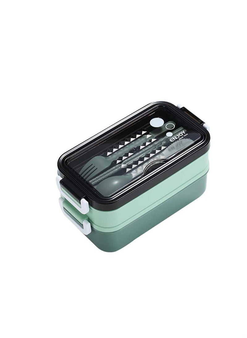 YumLock YumLock Leakproof Lunch Box with 2 Dividers and Cutlery Set., Food Grade Safe Material  - Image 1