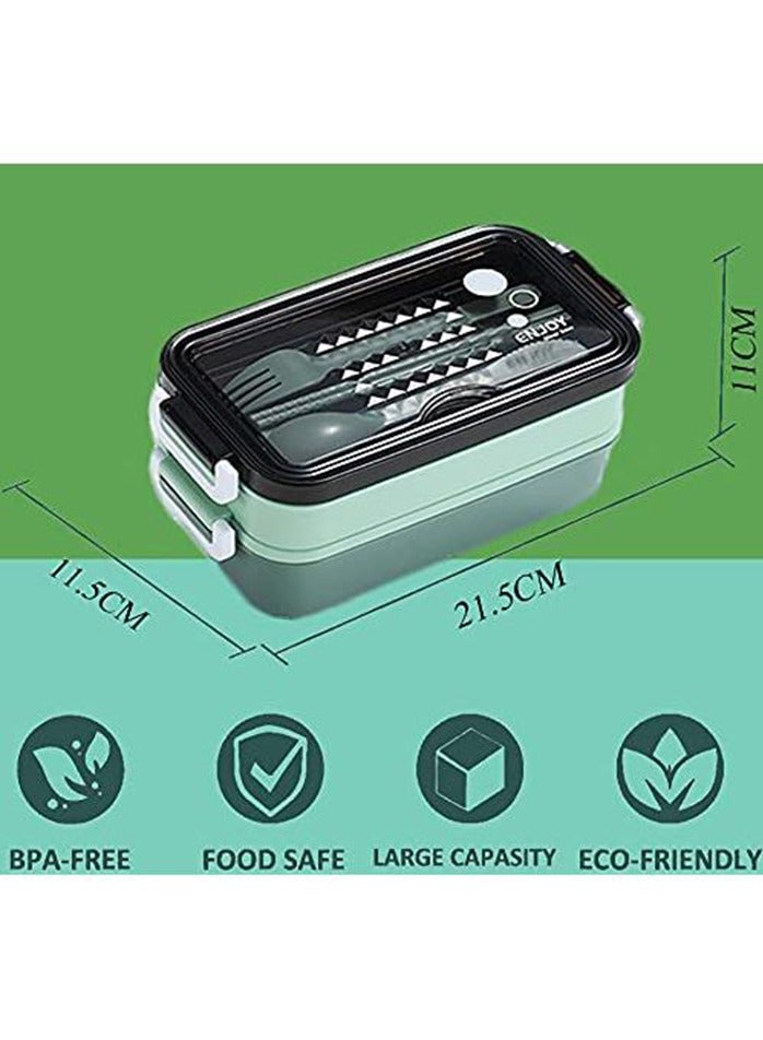 YumLock YumLock Leakproof Lunch Box with 2 Dividers and Cutlery Set., Food Grade Safe Material  - Image 2