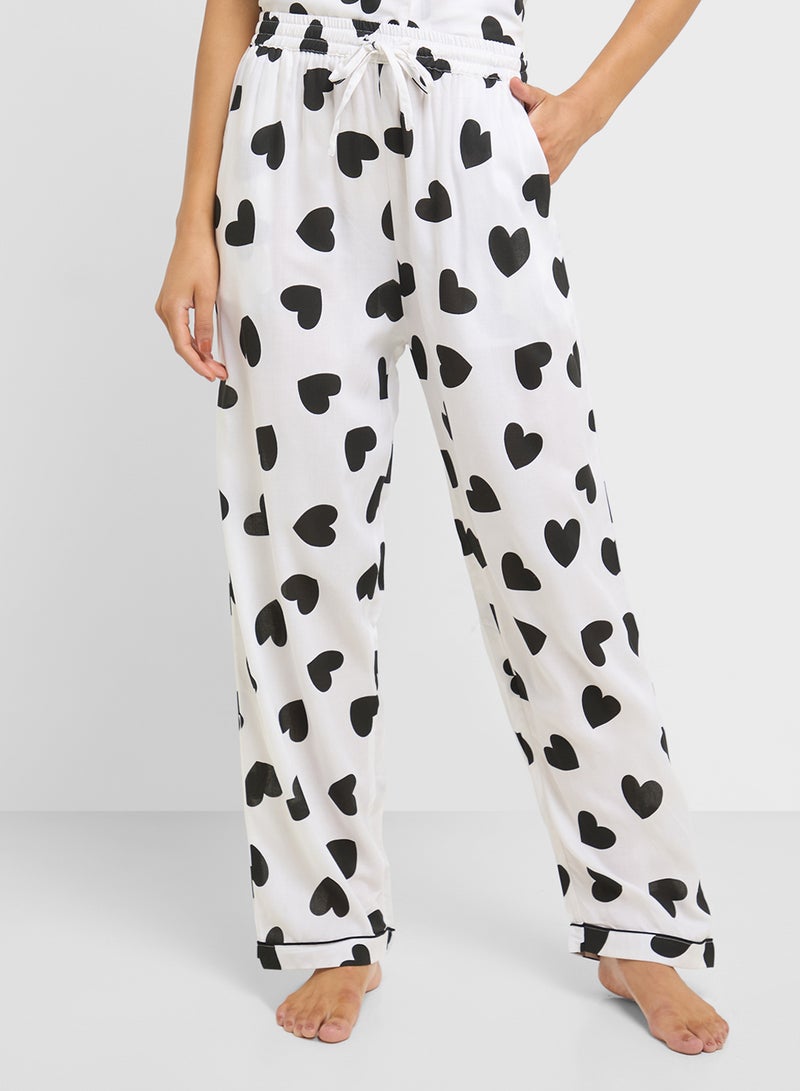 Ginger Heart Print Shirt & Pyjama  Set  - Image 4