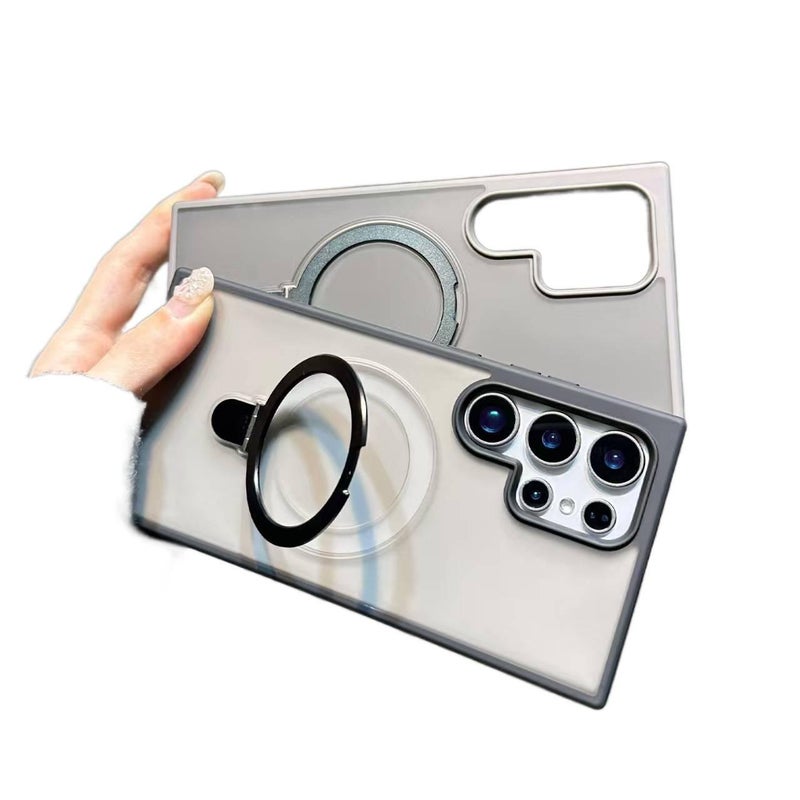 MagSafe Samsung Galaxy S24 Ultra TPU Case Protective with Kickstand and Matte Finish in Gold for Work and School - Image 3
