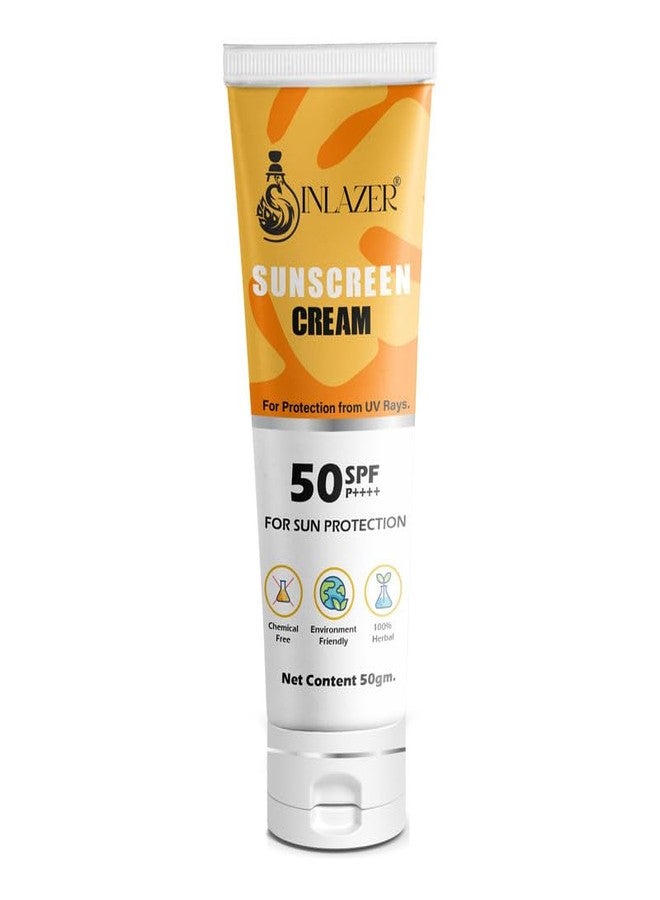 INLAZER كريم واقي الشمس إنلازر SPF 50 أفضل حماية ضد أشعة UVA، وفيتامين E يحمي من أضرار الشمس، ويقلل من الخطوط الدقيقة - Image 1