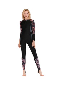 NIBEMINENT Long Sleeve Contrast Panel One Piece Swimwear Multicolour  - Image 1