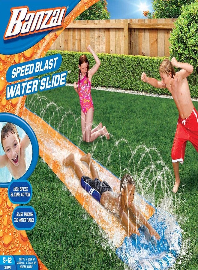 Banzai Spring & Summer Toys 16ft-Long Speed Blast Water Slide - Image 4