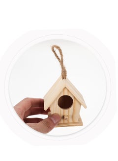 SYOSI Mini Hanging Wooden Bird Houses, 4 Pcs Charming Cage Ornament Crafts for Garden and Courtyard Decor, Perfect Birdhouses for Outdoor  - Image 2