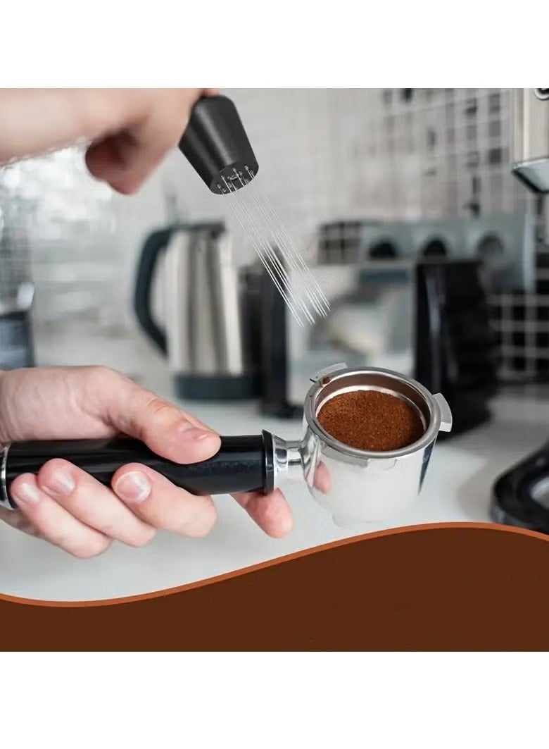 ELFSA Coffee Needle Espresso Dispensing Tool Coffee Ground Stirrer With Aluminum Stand Black 12.5x3x3cm - Image 4