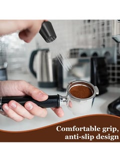 ELFSA Coffee Needle Espresso Dispensing Tool Coffee Ground Stirrer With Aluminum Stand Black 12.5x3x3cm  - Image 4