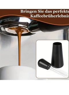 ELFSA Coffee Needle Espresso Dispensing Tool Coffee Ground Stirrer With Aluminum Stand Black 12.5x3x3cm  - Image 5