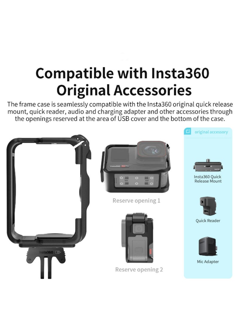 Horizontal Vertical Protective Frame ABS Plastic Sports Camera Accessory for Insta360 Ace Ace Pro Easy Horizontal Vertical Shooting Screen Friendly Design Precise Openings No Block ons Ports  - Image 5