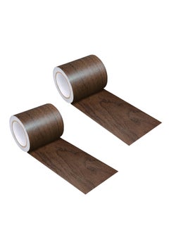 M METERXITY Wood Grain Repair Tape – 2 Rolls, 15ft X 2.24in Self-Adhesive Peel & Stick For Furniture & Floors | Brown Oak