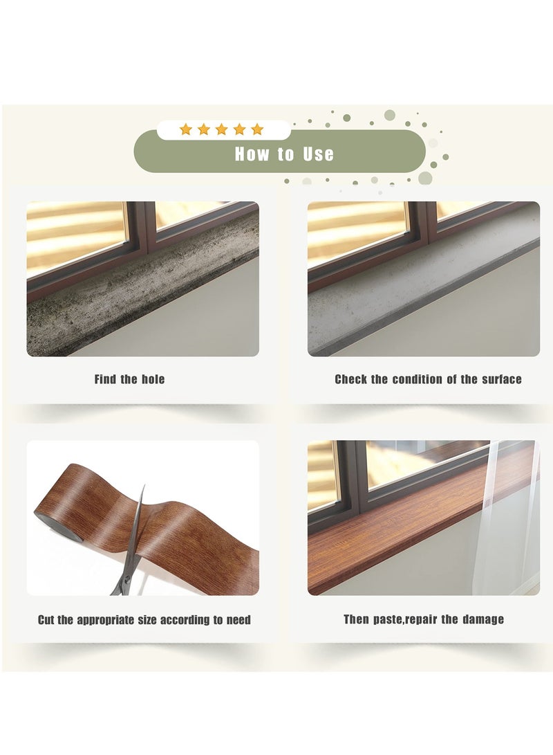 Generic Wood Grain Repair Tape, 2 Roll, Self Adhesive Wood Grain Repair Patch for Tables, Waterproof Multi-Use Furniture Door Floor Tape for kitchen, living room decoration  - Image 2