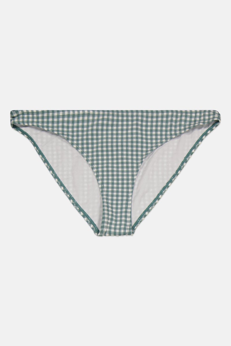 Miss Selfridge Women Gingham Bikini Bottom, Green - Image 1