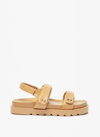 Flora Bella By Shoexpress Womens Studded Sandals with Hook and Loop Closure