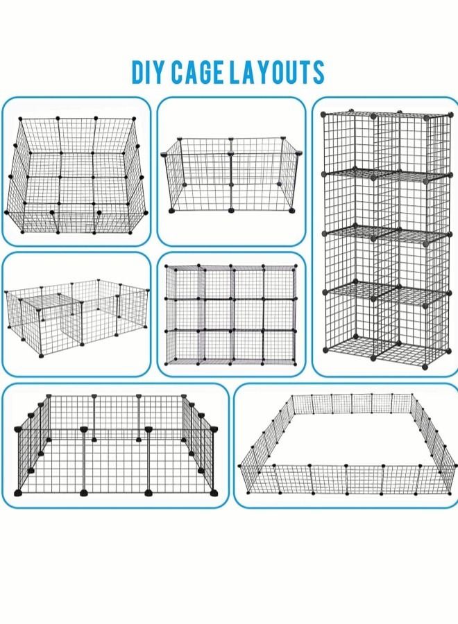 Generic DIY Large Detachable Indoor Cat Cage Detachable Pet Nest DIY Mesh Pet Nest Double Doors Metal Dog Crate Two Door Folding Dog Kennel Cage Easy Assembly Wire Mesh Pet Cage for Puppy Cats Rabbits Dogs  - Image 3