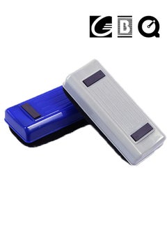 GBQ 2PCS Magnetic Whiteboard Eraser Set Blue And Grey  - Image 1