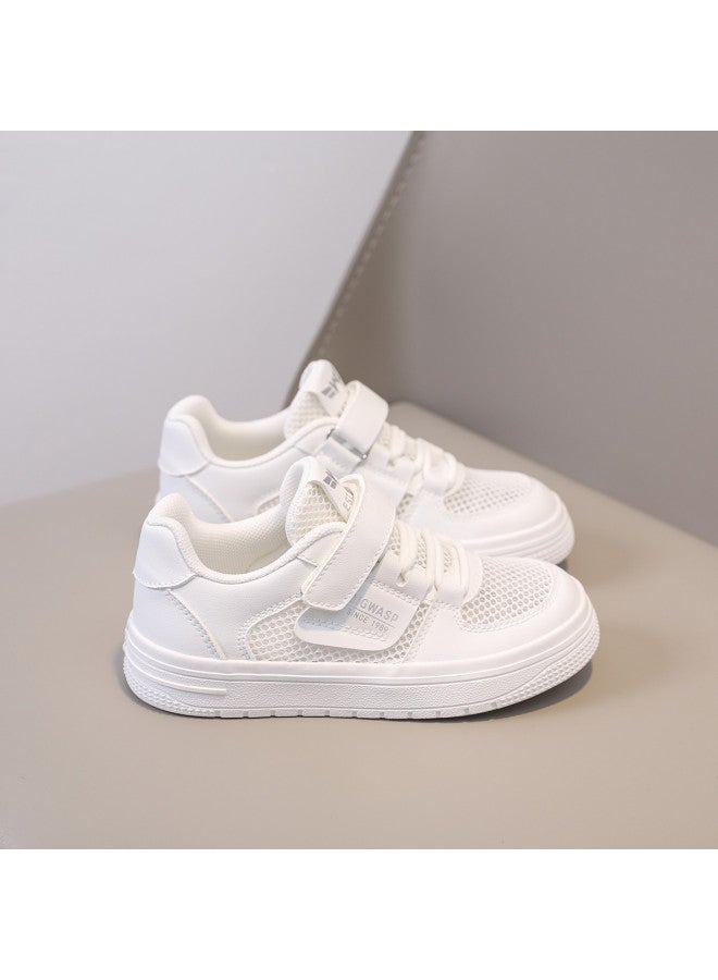 Bumblebee Summer New Kids' Shoes Children's Mesh Sneakers Breathable White Shoes Girls' Single-layer Lightweight Hollow-out Canvas Shoes Boys' - Image 3