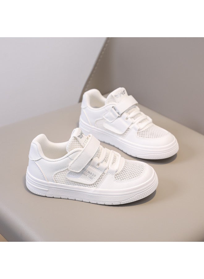 Bumblebee Summer New Kids' Shoes Children's Mesh Sneakers Breathable White Shoes Girls' Single-layer Lightweight Hollow-out Canvas Shoes Boys' - Image 2