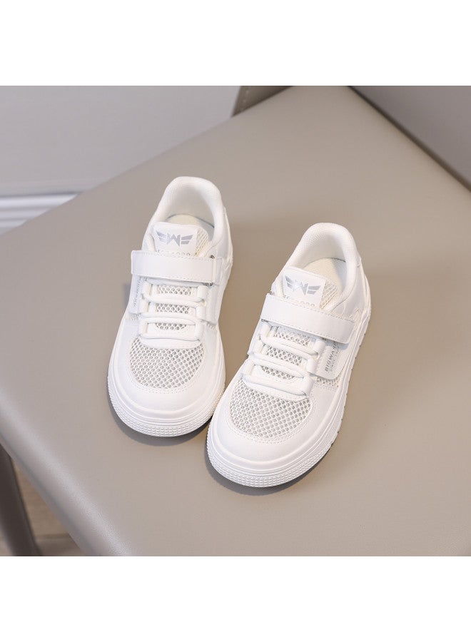 Bumblebee Summer New Kids' Shoes Children's Mesh Sneakers Breathable White Shoes Girls' Single-layer Lightweight Hollow-out Canvas Shoes Boys' - Image 5