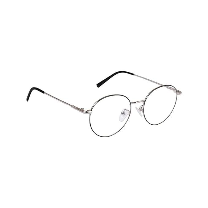 mashamart® Round Shape Blue Cut Antiglare Computer Eyeglasses For Men And Women |Blue Light Filtering Glasses For Computer And Mobile Use | 100% UV Protection | Gold & Silver Rose Gold. (Silver) - Image 4